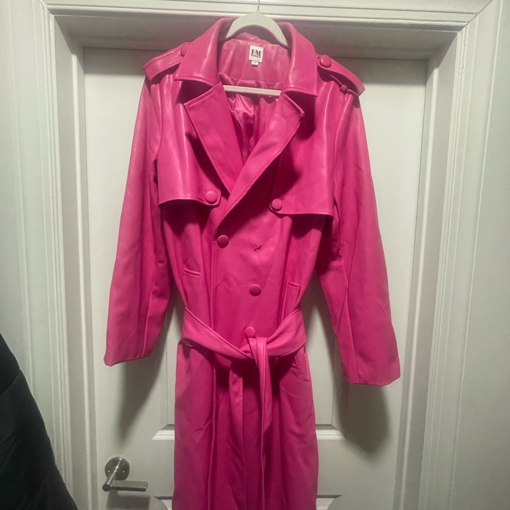 Hilary McMillan Fuchsia Trench Coat